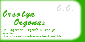 orsolya orgonas business card